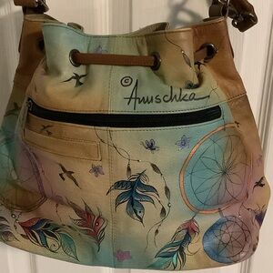 Anuschka Multicolor Floral Shoulder Bag